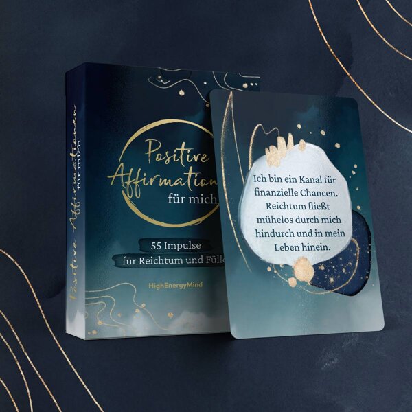 55 positive Affirmationen für mich: Reichtum und Fülle - Das Kartenset von High Energy Mind